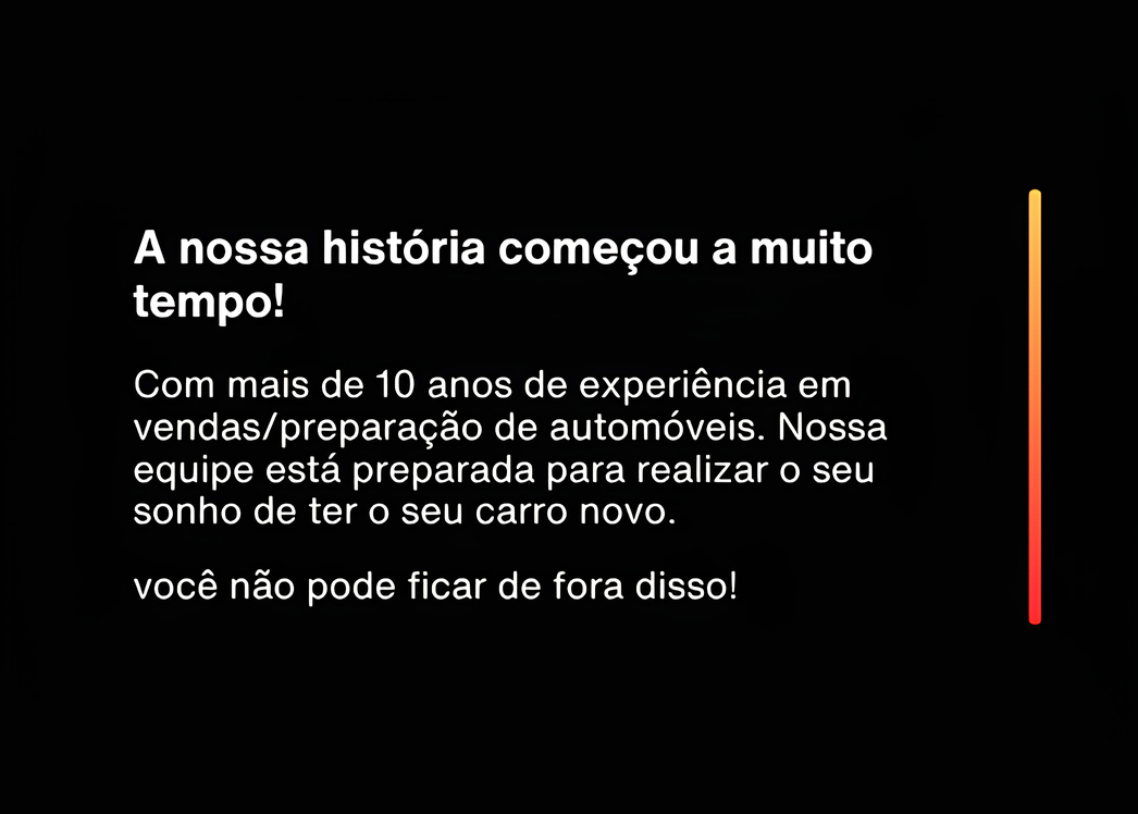 O carro dos seus sonhos